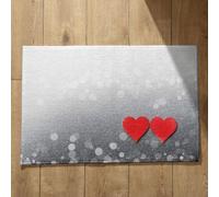 Ethereval Felpudo lavable para exteriores, antideslizante y limpiador de pies, tapete de ducha para el interior de la ducha, para el día de San Valentín, divertido felpudo interior para exteriores, 40