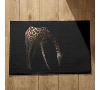 Ethereval Felpudo muy fino para interiores, diseño de jirafa grande, tapete estrecho para exteriores, tapete para mascotas, de secado rápido, lavable a máquina, tapete de baño absorbente, 45 x 75 cm