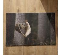 Ethereval Good Vibes - Felpudo de bienvenida para puerta delantera, diseño de búho, grande, para puerta delantera, interior, 50 x 80 cm