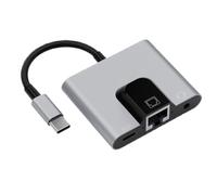Ethernet Adapter For Laptop - Gigabit Speed Cable Charger, Multiport 3.5mm Audio Jack USB C Hub Ethernet Ssupports Voice Calls | For Phone Computer Home Travel and Others