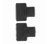 Ethernet Cable Acopler Adaptador Splitter para Alambre de Internet, Material de ABS Negro 1 a 2 Interfaz RJ45 Interfaz Femenina para Computadoras, Compatible con ADSL