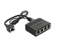 Ethernet Splitter 1 a 4 Alta Velocidad 1000Mbps Adaptador de Red RJ45 para CAT5/5E/6/7/8 Cables