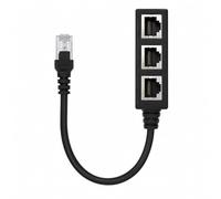 Ethernet Splitter 1 Macho a 3 Hembra, Duplicador ethernet de Red LAN Cat5 Cat5e Cat6 Cat7, Conector Triple para Cable Ethernet Router PC TV Smart TV ADSL Switch Oficina Hogar, Plug and Play