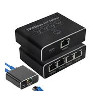 Ethernet Splitter 1-to-4, adaptador de extensión de red de alta velocidad, Gigabit Ethernet Distribution Hub Multiple Devices, Reliable Internet Connection for Simultaneous Access