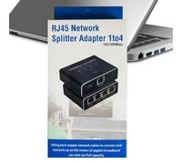 Ethernet Splitter, 1-to-4 Network Extension Connector, High-Speed Internet Connection Splitter, Gigabit Ethernet Distribution Port, Simultaneous Internet Access Splitter, Ethernet Distribution Hub