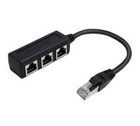Ethernet Splitter, Duplicador Ethernet, Cable Divisor RJ45 1 Macho a 3 Hembra, Adaptador de Red RJ45, Cable de Extensión Acoplador para Cat5, Cat5e, Cat6