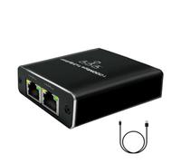 Ethernet Splitter, Ethernet Splitter 1 to 3, 1,000 Mbps Transfer Rate Either Network Splitter, 1000mbps Ethernet Splitter with USB Charging for Connecting Multiple Devices