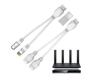 Ethernet Splitter LAN, Network Splitter Waterproof, Poe Splitter Network Management Device, Stable Connection Poe Extender Smooth Video Streaming for Most Poe Switches Network Cameras