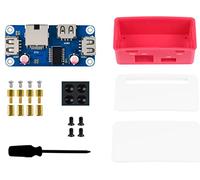 Ethernet / USB HUB HAT Board con funda ABS para Raspberry Pi Zero 2 W/Zero 2WH/Pi Zero/Zero W/Zero WH, con 3X puertos USB, compatible con USB 2.0/1.1 y 1x RJ45 Ethernet Port 10/100M Auto-Negociación