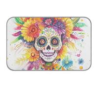 EtherSpher Almohadillas de refrigeración para perros con diseño de esqueleto mexicano del Día de los Muertos, camas para gatos de interior para conejos al aire libre, tapete no eléctrico, refrescante