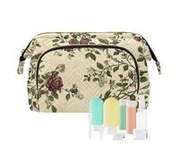 EtherSpher Ancient Tengman - Neceser impermeable para maquillaje, neceser de viaje, organizador de viaje, Ancient Tengman rosa beige, 1 size