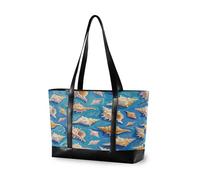 EtherSpher Art Oil Painting Blue Shell Sea Essentials - Funda para portátil con cremallera, bolsas de trabajo para la universidad con bolsa para computadora portátil para mujer