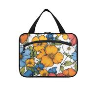 EtherSpher Beauty Spring - Bolsas colgantes de flores coloridas para mujer con gancho, bolsas esenciales de diseño para hombres para accesorios de viaje, bolsas de cruceros para maquillaje de mujer, L