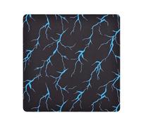 EtherSpher Blue Lightning - Bolsa organizadora de maquillaje para lente de cámara, autoadhesiva, portátil, organizador de maquillaje, 21.7 x 21.7 pulgadas, organizador de cosméticos para viajes, Azul