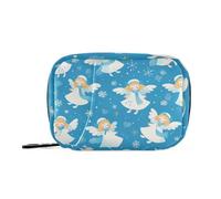 EtherSpher Blue Snow Angel - Bolsa de almacenamiento de medicamentos de invierno con compartimentos desmontables, bolsa de viaje para medicamentos