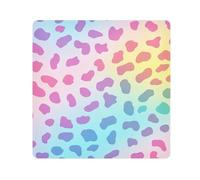 EtherSpher Bolsa de maquillaje con estampado de leopardo arcoíris para lente de cámara, tela mágica, bolsa de viaje, organizador de 21.7 x 21.7 pulgadas para organización, Estampado de leopardo