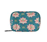 EtherSpher Bolsa de medicina con diseño de flores de cultura china con compartimentos desmontables, reutilizable, pastillero de viaje para bolso