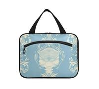 EtherSpher Bolsa de viaje colgante de cabeza de diosa para artículos de tocador con gancho, bolsas expandibles de diseño para hombres para viajes, esenciales, bolsas de día festivo para maquillaje, L