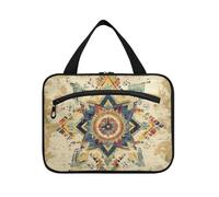 EtherSpher Bolsa de viaje con gancho para colgar artículos de aseo astrológicos retro bohemios, neceser esencial de diseño para mujer, estuche de viaje para cruceros, estuche para maquillaje, L, Tarot