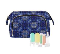 EtherSpher Bolsa de viaje impermeable con diseño de estrellas, color azul real, para colgar cosméticos, organizador de maquillaje, azul rey (Stars Glittering Royal Blue), 1 size
