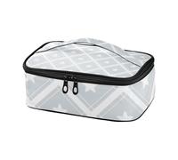 EtherSpher Bolsa enfriadora decorativa de leche materna con diseño de estrellas y cuadros grises para viajes, lonchera pequeña para hombres, para senderismo, almuerzo, para hombre