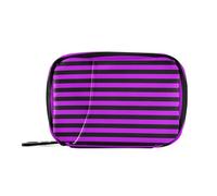 EtherSpher Bolsas de medicina de línea morada y negra con compartimentos desmontables, organizador de caja de medicina para bolso