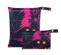 EtherSpher Bolsas impermeables con diseño de calavera de espantapájaros Happy Halloween para viajes, paquete de 2 artículos esenciales de viaje para bebés con asas para viajes, viajes