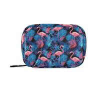 EtherSpher Bolsas médicas de flamenco de selva tropical azul con compartimentos extraíbles bolsa de viaje portátil para medicina para bolso