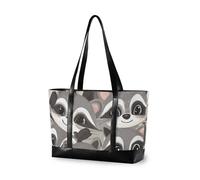 EtherSpher Bonito bolso para laptop con cremallera de mapache gris de 14 pulgadas para trabajo de enfermería con bolsos para mujer