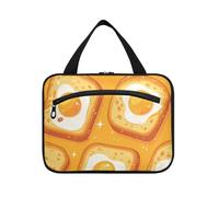 EtherSpher Breakfast Yummy Toast - Bolsa de viaje colgante para mujer, con gancho, artículos esenciales de diseño, neceser colgante para mujer, estuche de trabajo para maquillaje, L, desayuno