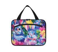 EtherSpher Buffalo Plaid Bunny Rabbits Happy Easter - Bolsa de viaje colgante con gancho, accesorios de diseño, bolsa de maquillaje para coche para adultos, kit de trabajo para mujer, L, Buffalo Plaid