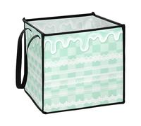 EtherSpher Canastas plegables de encaje verde Lolita para ovejas para libros, cestas al aire libre para ovejas, 13 x 13 x 13 pulgadas