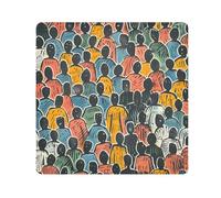 EtherSpher Colorful People Mountain People - Organizador de maquillaje mágico de tela, 21.7 x 21.7 pulgadas, bolsas organizadoras para mujer, Colorful People Mountain People Sea, 21.7x21.7in