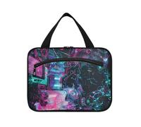 EtherSpher Colorido Future Warrior - Neceser colgante para mujer con gancho, bonito kit de bolsa de diseño para hombres para viajes, maquillaje, mochileros, bolso de mujer L, Colorido futuro guerrero