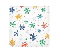 EtherSpher Coloridos soportes de maquillaje de Navidad de color blanco nieve, autoadhesivos, organizador de bolsas de viaje de 21.7 x 21.7 pulgadas para organización, Colorida Navidad Blancanieves,