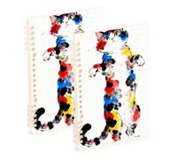 EtherSpher Cuaderno de acuarela de gato divertido de tamaño A5, rayado ancho, 21 x 14,5 cm, tapa dura, cuaderno en espiral, 60 hojas para diario y lista de tareas