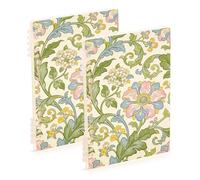 EtherSpher Cuaderno universitario William Morris Pink Lily de tamaño A5 de 8.3 x 5.7 pulgadas, cuadernos de espiral resistentes con rayas anchas, 60 hojas para planificador y negocios
