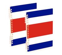 EtherSpher Cuadernos de tamaño A5 con la bandera de Costa Rica para la escuela de 8.3 x 5.7 pulgadas, cuadernos de asignaturas resistentes al desgaste, 60 hojas para diario y lista de tareas, paquete