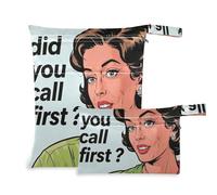 EtherSpher Did You Call First - Bolsa reutilizable para gimnasio, paquete de 2 bolsas húmedas para traje de baño con asas para piscina, playa