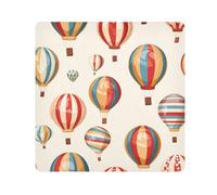 EtherSpher Estuche de viaje para maquillaje de globo aerostático de dibujos animados de color para lente de cámara, paño organizador de viaje mágico de 21.7 x 21.7 pulgadas para artículos de tocador,