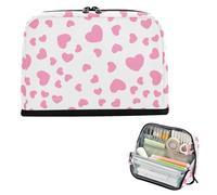 EtherSpher Estuche para lápices de dibujos animados, color rojo, de gran capacidad, organizador de papelería para adolescentes, oficina, cartuchera escolar para adolescentes