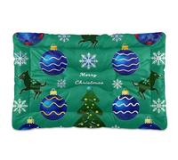 EtherSpher Feliz Navidad Deco árbol animal lobo colchón lavable perro dormir colchón suave cómodo antideslizante parte inferior mascota alfombra para perros grandes, jumbo, mediano y pequeño, 36 x 24