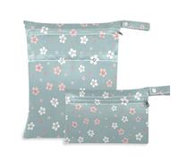 EtherSpher Flowers Spring Little Fresh Bolsas a prueba de desorden para bebé, paquete de 2 artículos esenciales de viaje para bebés con asas para viajes, playa