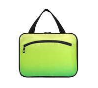 EtherSpher Fresh Summer - Bolsa de viaje colgante verde degradado con gancho, bolsas de maquillaje impermeables de diseño para adultos, bolsas de mochilero para maquillaje, L, Gradiente verde de