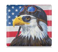 EtherSpher Funda de piel para seguro de coche y tarjeta de registro del Día de la Independencia del 4 de julio, diseño de pájaro marrón, funda esencial para conductores propietarios de automóviles