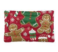 EtherSpher Gingerbread Men Merry Christmas - Tapete lavable para mascotas, suave, cómodo, antideslizante, para perros grandes, jumbo, medianos y pequeños, 36 x 24 pulgadas