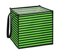 EtherSpher Green Black Line - Contenedores de almacenamiento plegables para almacenar organizar contenedores de almacenamiento de 13 x 13 x 13 pulgadas