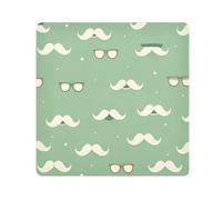 EtherSpher Happy Father's Day Funny Beard Green - Bolsa de maquillaje para lente de cámara, paño organizador autoadhesivo mágico, envoltura organizadora de 21.7 x 21.7 pulgadas para artículos de