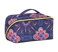 EtherSpher Mandala - Bolsa de cosméticos con divisores, diseño geométrico, color rosa, bolsa de cosméticos portátil para bolso, accesorios de viaje