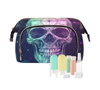 EtherSpher Mysterious Tarot - Bolsa de maquillaje de esqueleto astrológico esencial para mujeres, joyas de viaje para artículos de tocador, Misterioso esqueleto astrológico del tarot, 1 size